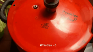 cover and cook upto 6-7 whistles