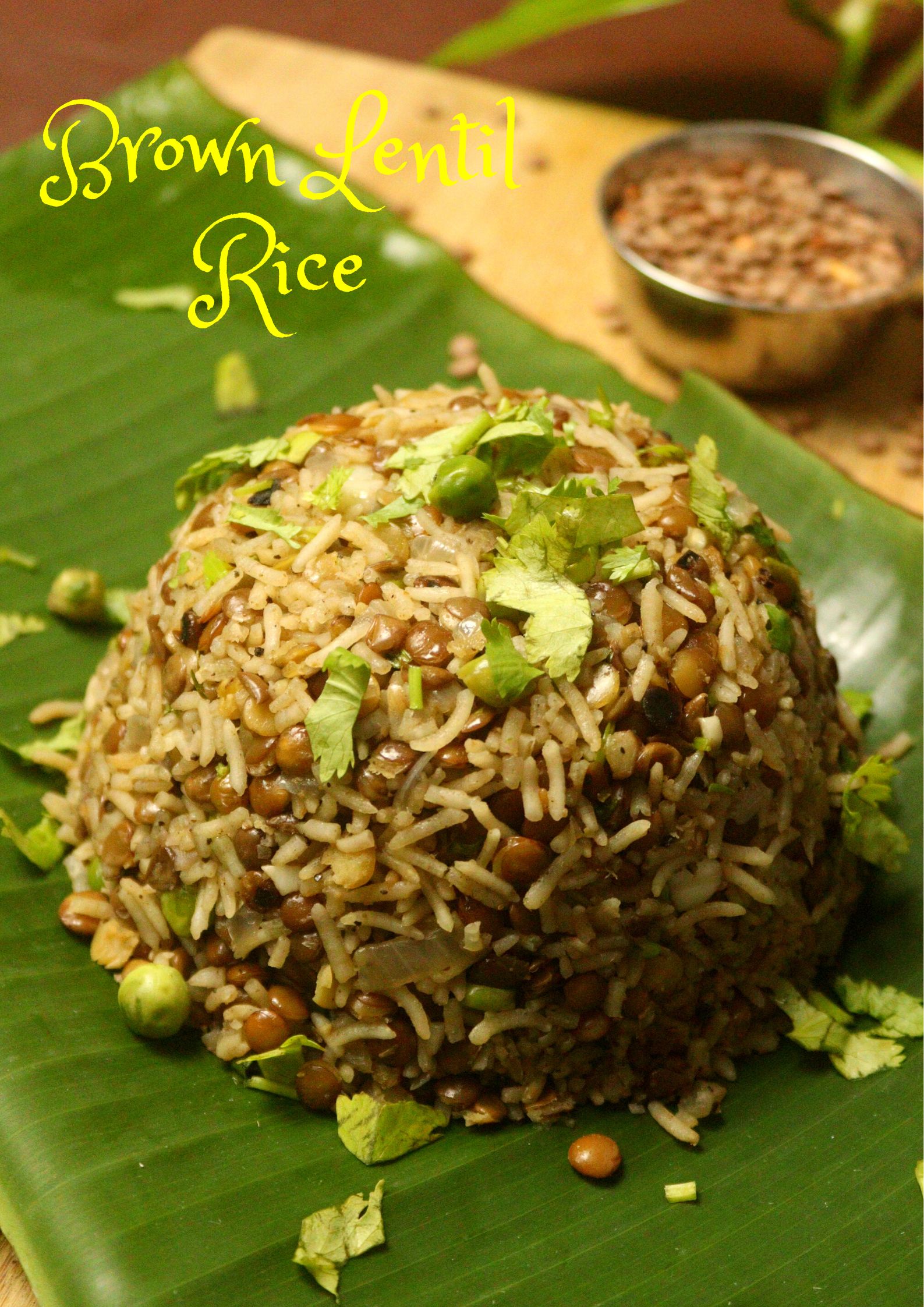 Brown Lentil Rice Recipe One pot Rice recipe