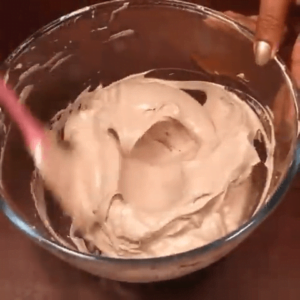 condensed milk added to the whipping cream