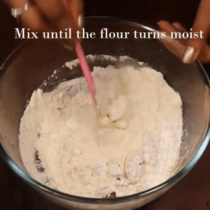 mix flour, salt vanilla essence