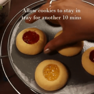 thumbprint cookies baked well