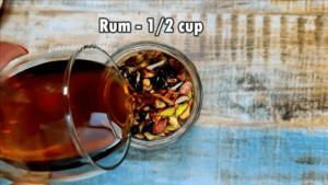 soak dry nuts in rum