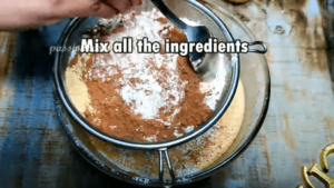 sift the ingredients through a strainer