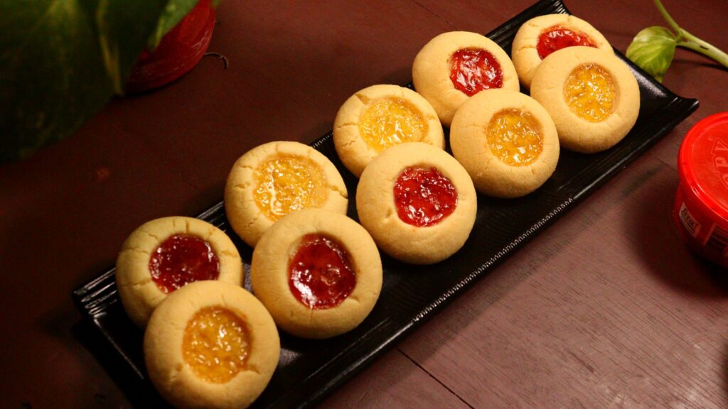 Eggless Thumbprint Cookies