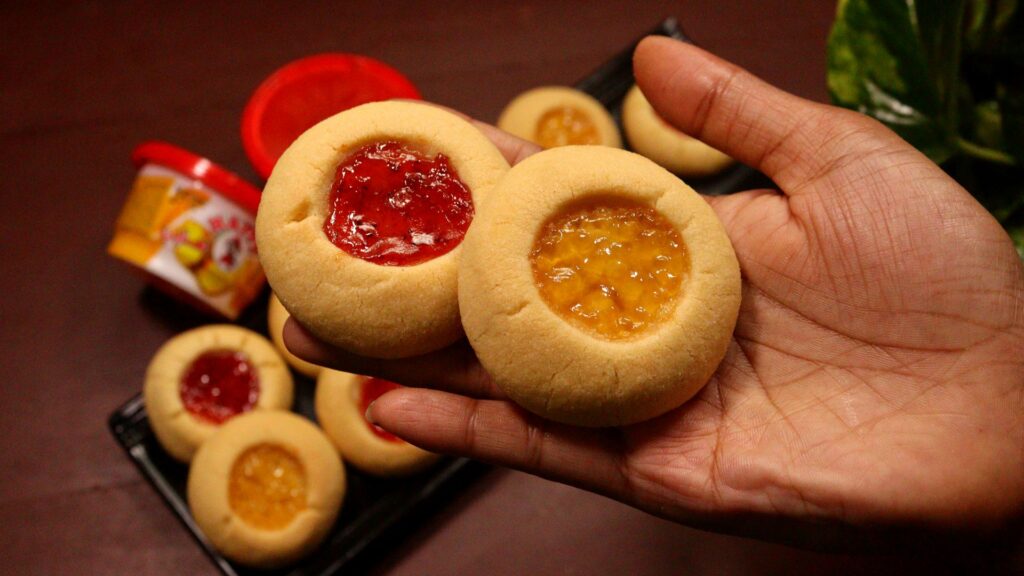 Eggless Thumbprint Cookies on hand