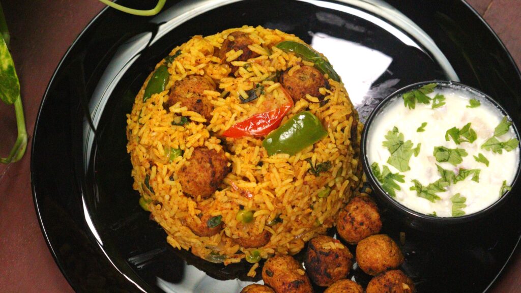 soya tikka pulao recipe