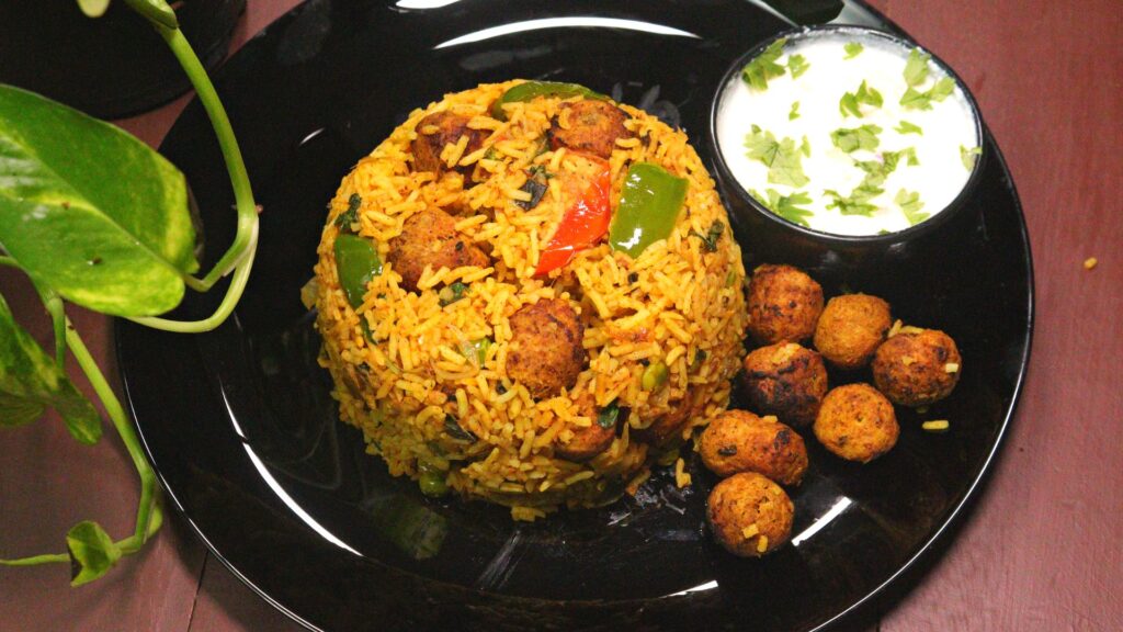 soya tikka pulao