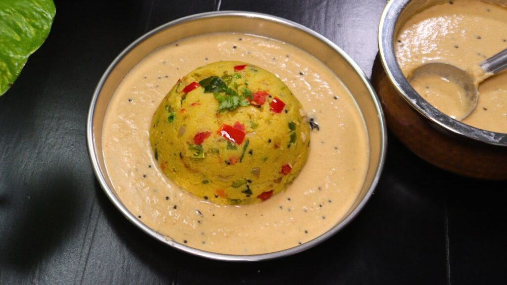 Vegetable Upma with Chutney 1