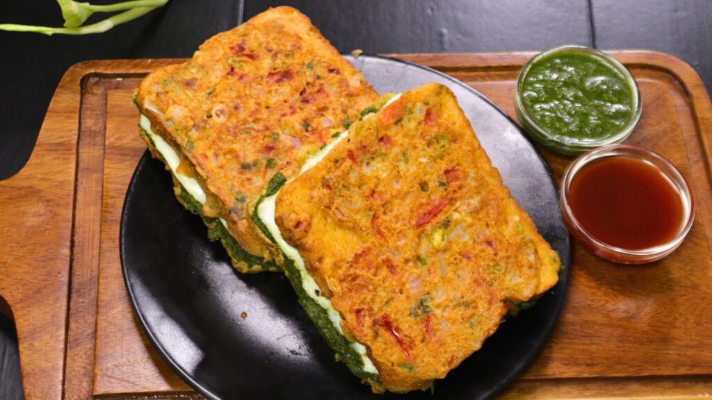 Eggless Veg Omelette Sandwich 1