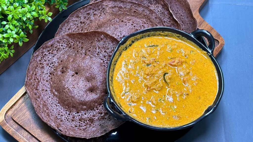 Ragi Appam with Tomao Korma 1