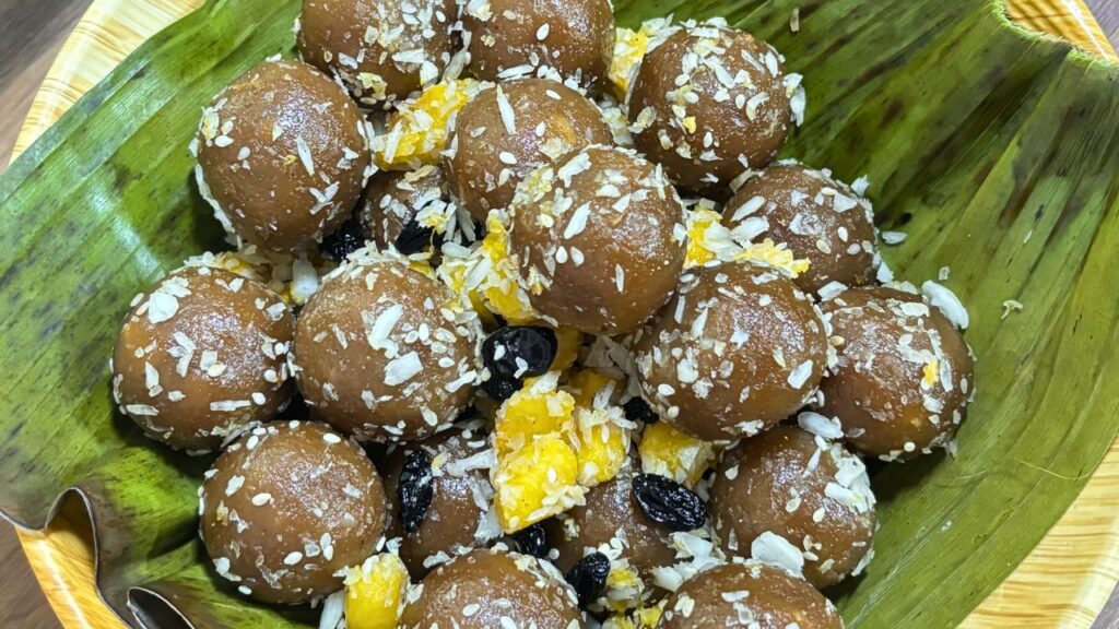 Steamed rice jaggery snack 1